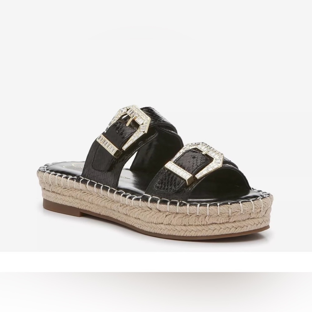 Black  Jessica Simpson Chandria Platform Sandal 7